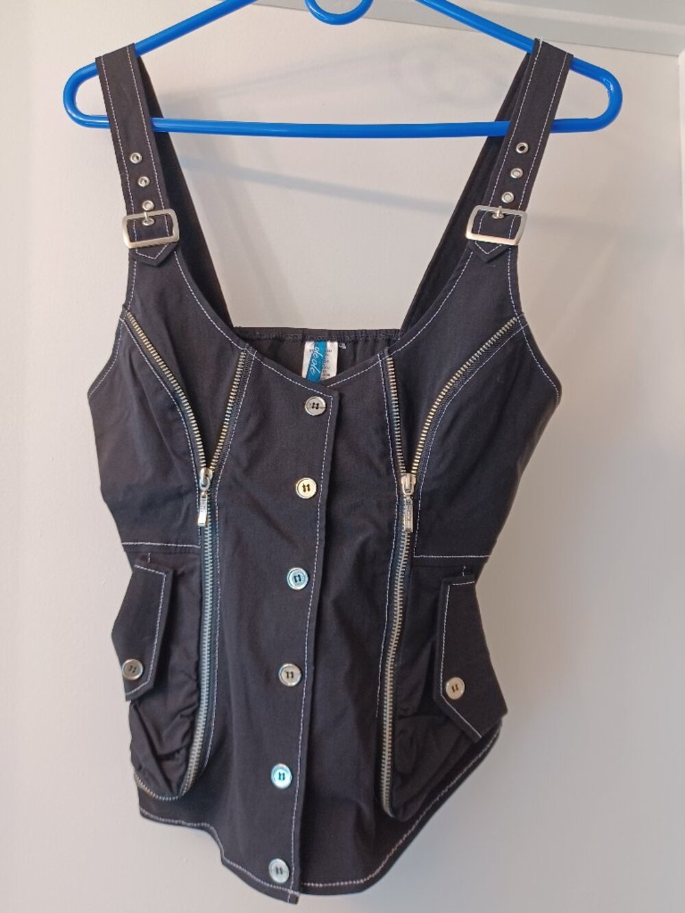 Black zipper tank top - Size